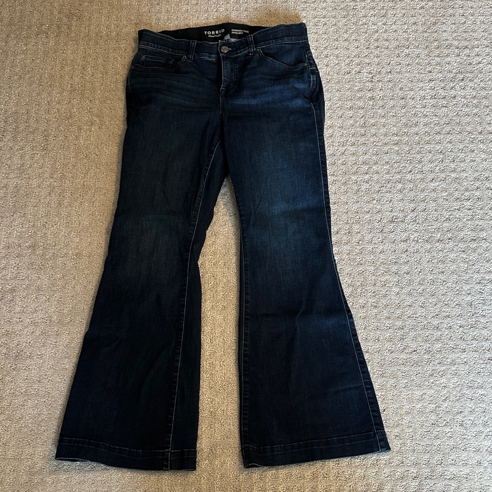 Torrid Dark Blue Flare Jeans